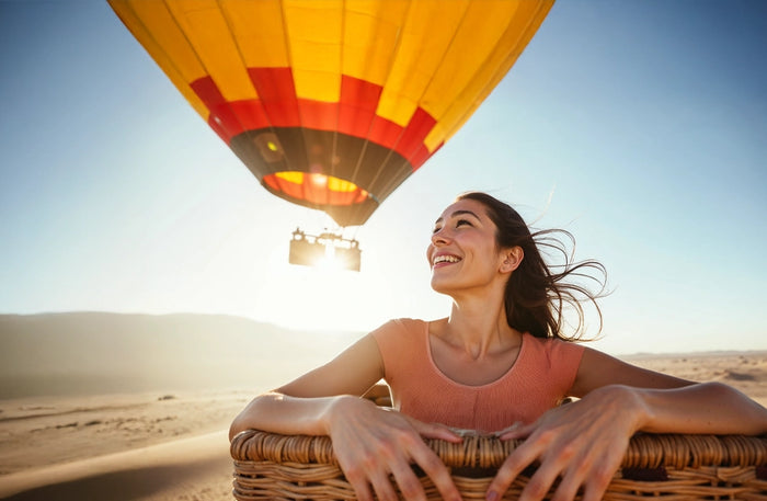 Sunrise Hot Air Balloon Ride, Breakfast & Desert Safari Experience for One | at Wondergifts