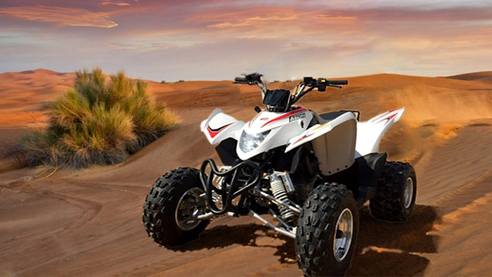 30 mins Yamaha 90 CC Quad Bike Open Desert Self Drive Experience | at Wondergifts