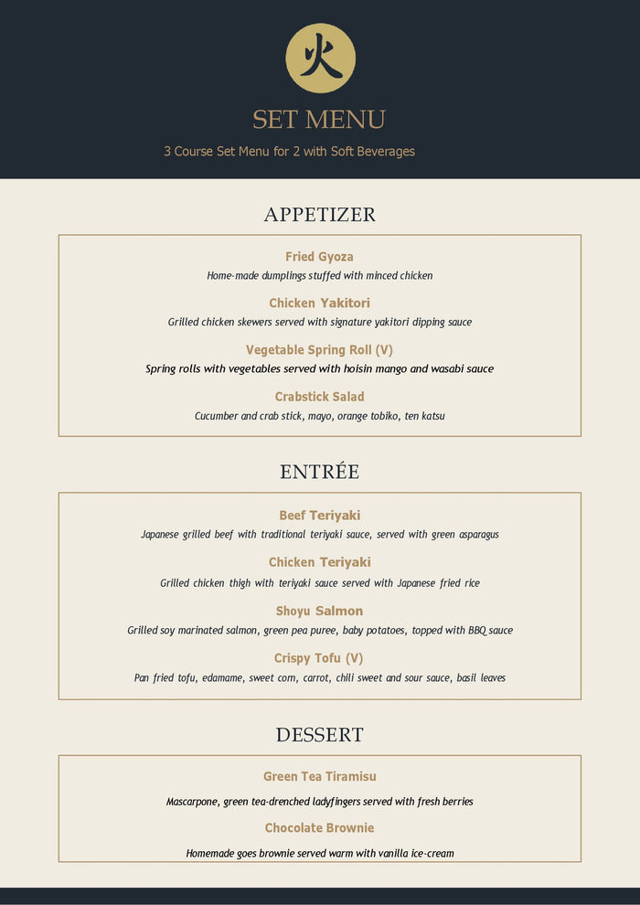 Exclusive Kanpai Dining with Drinks for Two at Souk Al Bahar | at Wondergifts