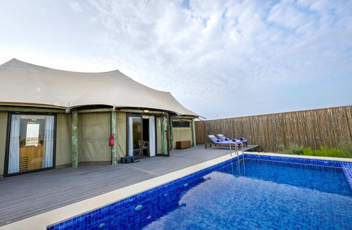 Luxury Premium Tent Stay with Private Pool for Two at Kingfisher Retreat | at Wondergifts