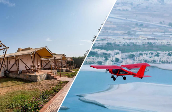 Longbeach Campground Stay with Meals and Sunset Aeroprakt Flight for Two | at Wondergifts