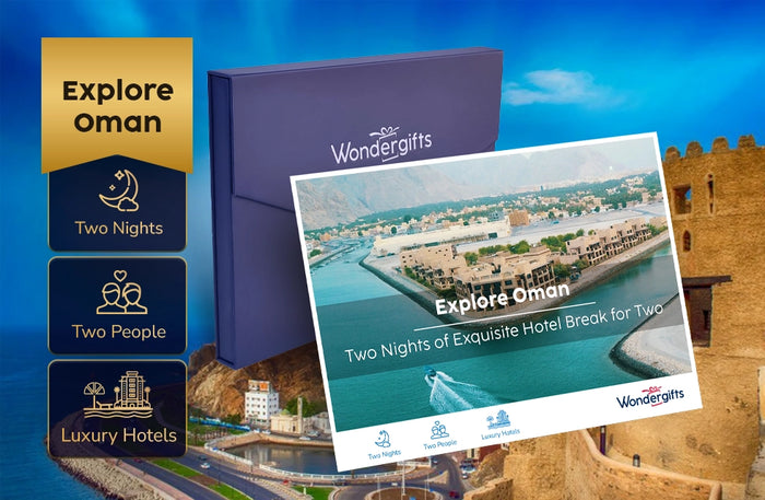 Explore Oman Gift Box: Two Nights Hotel Break for Two - Kids Go Free | at Wondergifts