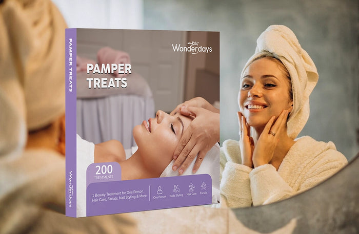 Pamper Treats Gift Box with Mini Self Care Tray: Choose From 200 Beauty Treatments | at Wondergifts