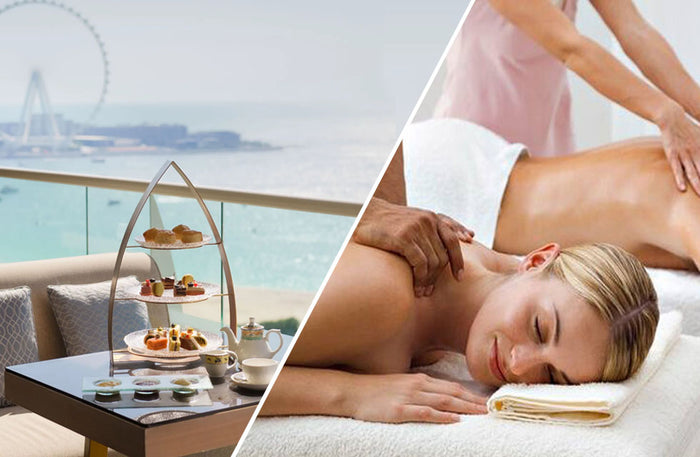 Rayya Wellness Couple's Massage & Al Habtoor Afternoon Tea for Two | at Wondergifts