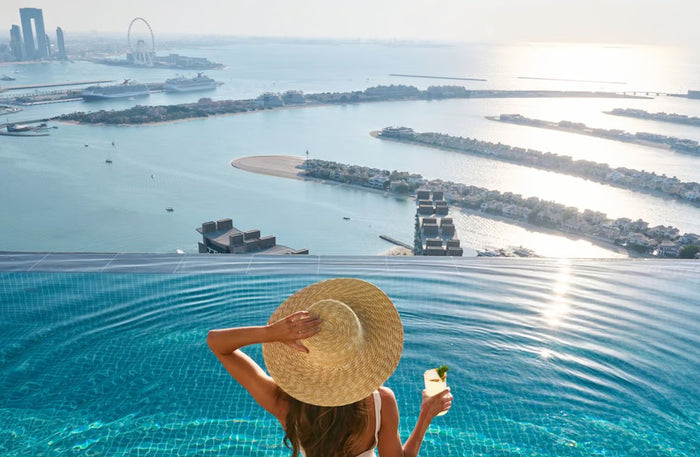 Friday Night Brunch with House Beverages for Two at Aura Skypool, The Palm | at Wondergifts