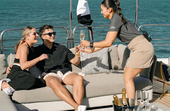 Luxurious 3-Hour Sunseeker Superyacht with Premium Drinks & Sushi | at Wondergifts