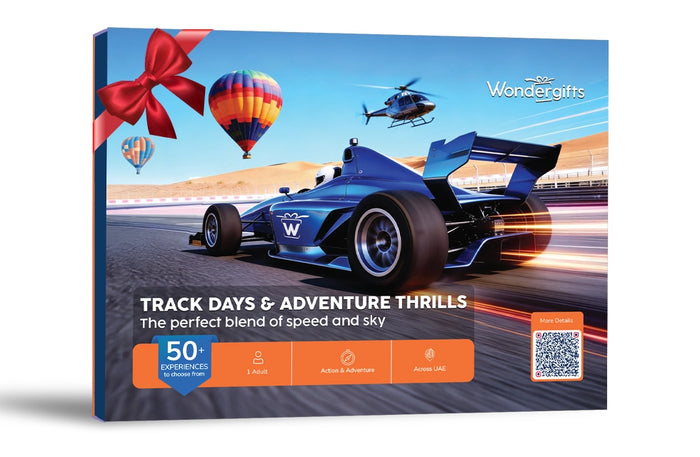 Track Days and Adventure Thrills Gift Card Box - With Choice of Hot Air Balloon, Exhilarating Drives & More