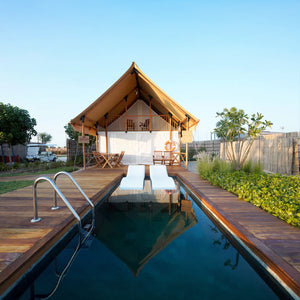 Bab Al Nojoum Duplex Tent Stay with Breakfast, Private Pool & Beach Access