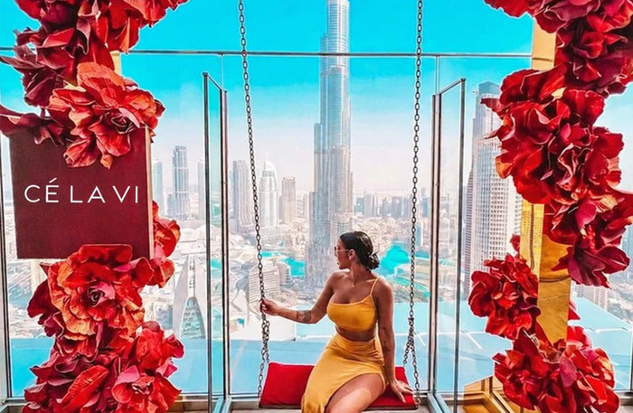 Ce La Vi Lunch with Drinks for Two & Thrilling Edge Walk with Burj Khalifa Views