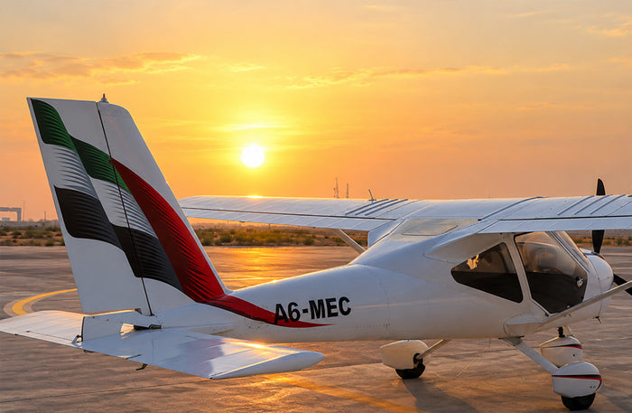 Thrilling Private Aeroprakt Flight Through the Skies of Al Ain with Breathtaking Aerial Views