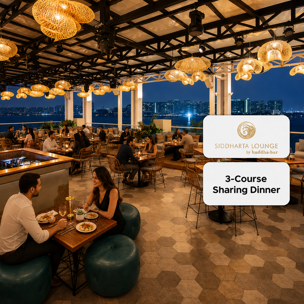 Siddharta Lounge by Buddha-Bar Abu Dhabi - 3-Course Sharing Dining Experience for Two with Stunning Views