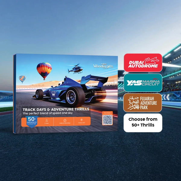 Track Days and Adventure Thrills Gift Card Box - With Choice of Hot Air Balloon, Exhilarating Drives & More