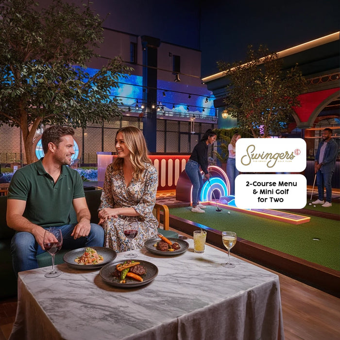 Delightful 2-Course Menu & Mini Golf for Two at Swingers