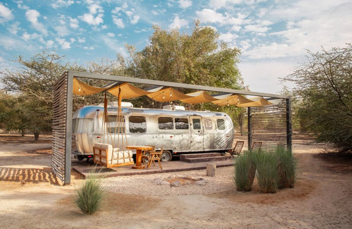 2 Nights for the Price of 1: Cozy Airstream Cabin Stay for Two at Bab Al Nojoum