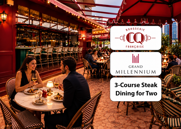 Romantic Candlelight Dining & Couples Massage Gift Box - CQ French Brasserie, DOORS Dubai Mall & More