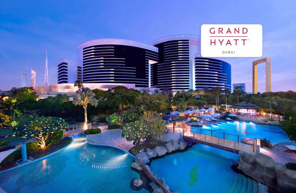 One Night Stay with Breakfast and Dinner for Two at Grand Hyatt Dubai