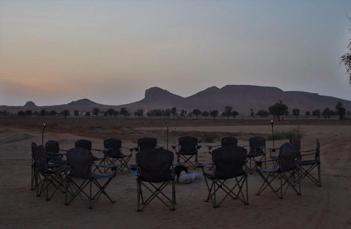 Unforgettable Mleiha Overnight Camping for Two with Breakfast & Sunrise Viewing