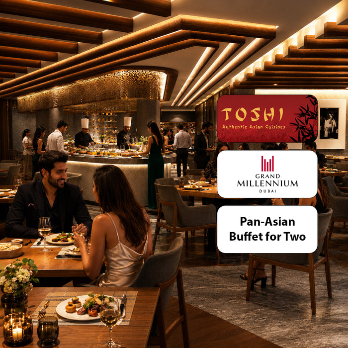 Toshi Dubai - Pan-Asian Buffet Experience at Grand Millennium Hotel | Pay for 1 Dine for 2 Offer