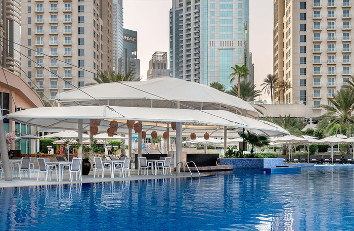 Pool and Beach Access for Two with F&B Credit at Habtoor Grand Resort