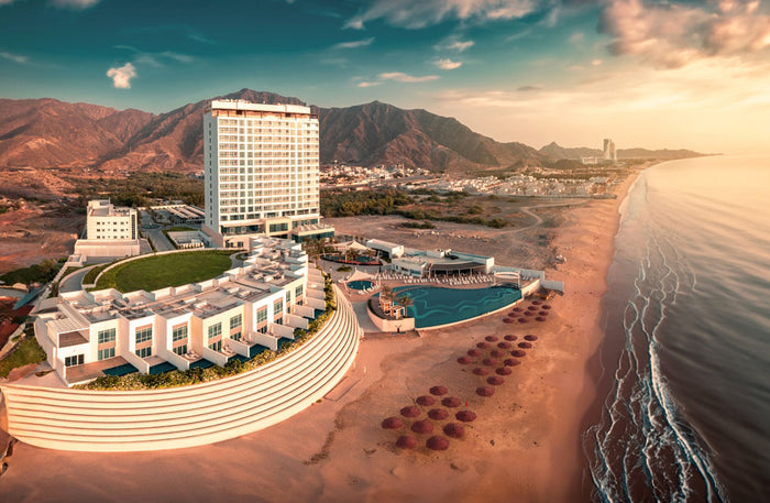 Serene One-Night Weekend Stay with Breakfast for Two at Royal M Al Aqah Beach |  at Wondergifts