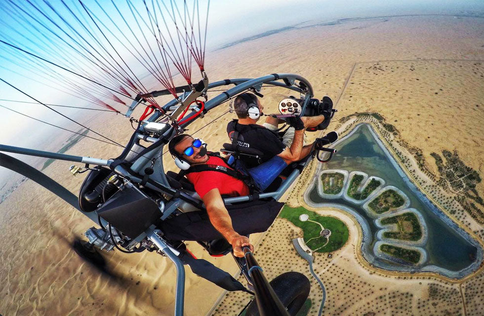 Glide Above Dubai's Desert with 20-Minute Paramotor Flight