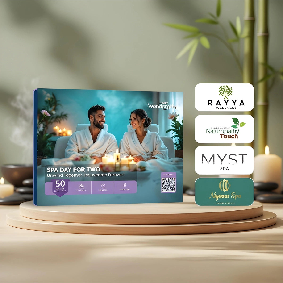 Couples Massage Gift Box: 60-Minute at Top Locations | Wondergifts.ae
