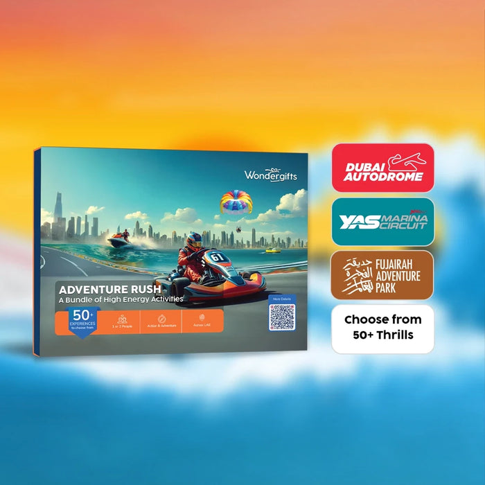 Adventure Rush Gift Box: Choose from 50+ Thrills—Jet Ski, Karting, Zipline & More