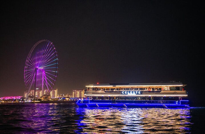 Celeste Cruise Dubai - Luxury Main Deck Dinner Cruise for One with Drinks