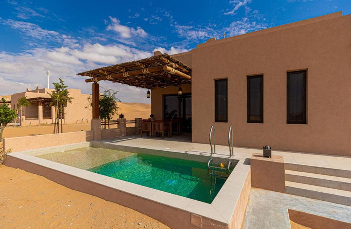 Luxurious Stay in a 1-Bedroom Villa with a Private Pool at Bab Al Nojoum Bateen Liwa |  at Wondergifts