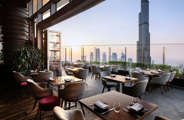 CÉ LA VI Lunch or Dinner with Burj Khalifa Views & Anantara Couples Massage