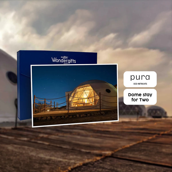 One Night Stay with Breakfast at Pura Eco Dome for Two with Private Pool and Terrace