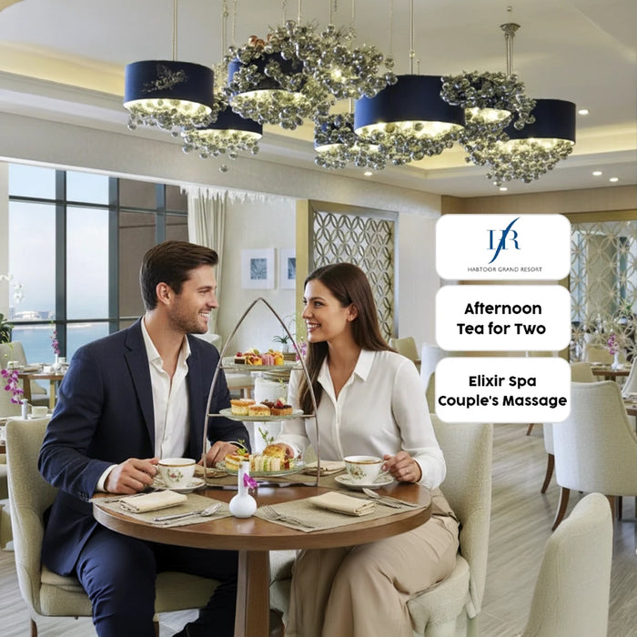 Elixir Spa and Health Club Couple Massage & Al Habtoor Afternoon Tea for Two