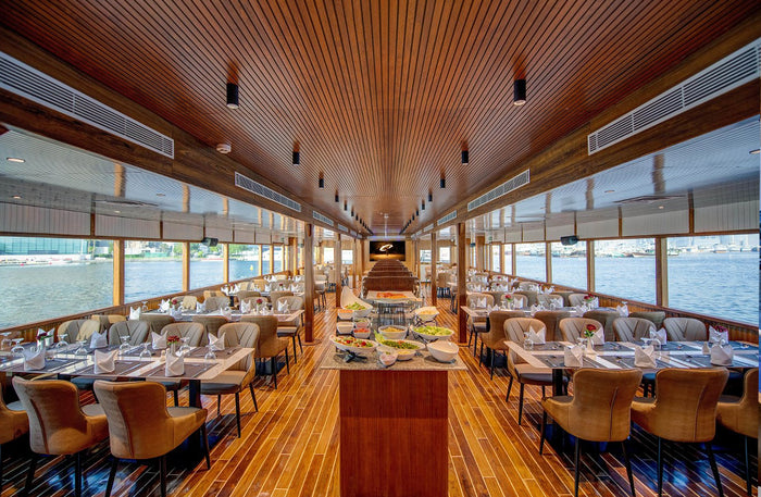 Celeste Cruise Dubai - Luxury Main Deck Dinner Cruise for One with Drinks