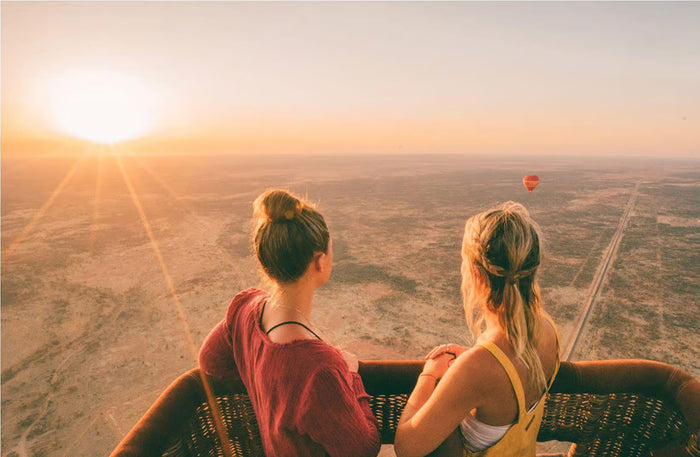 Dubai Hot Air Balloon - Magical Sunrise Desert Flight with Refreshment and Camel Ride