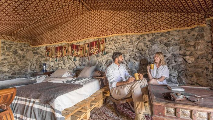 Overnight Desert Escape with Hot Air Balloon Ride, Dinner & Camel Safari for Two |  at Wondergifts