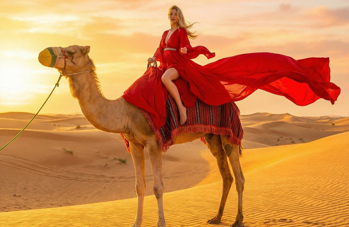 Signature Desert Photoshoot with Choice of Buggy Ride, Camel or Heritage Village for One