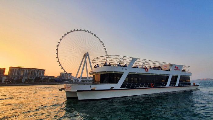 Dubai Marina 90-Min Sunset Cruise: Live Music, Dinner for Two |  at Wondergifts