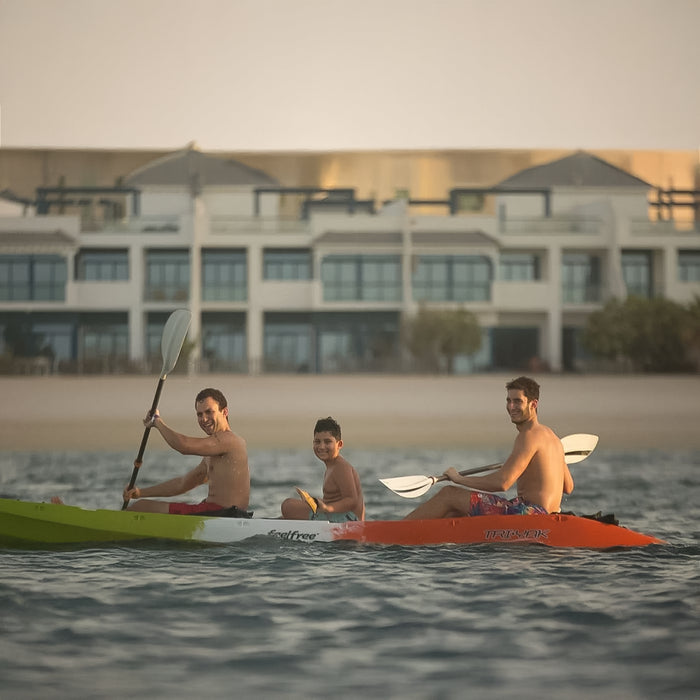 Exciting One-Hour Three-Seater Kayak Rental at Palm Jumeirah