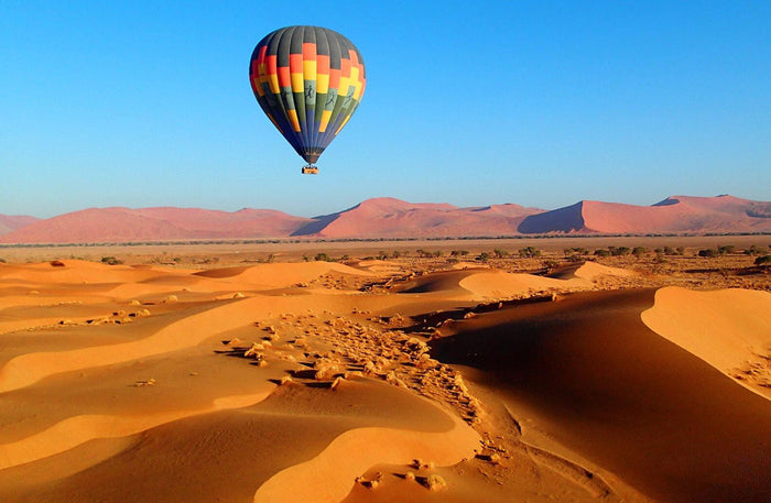 Dubai Hot Air Balloon - Magical Sunrise Desert Flight with Refreshment and Camel Ride