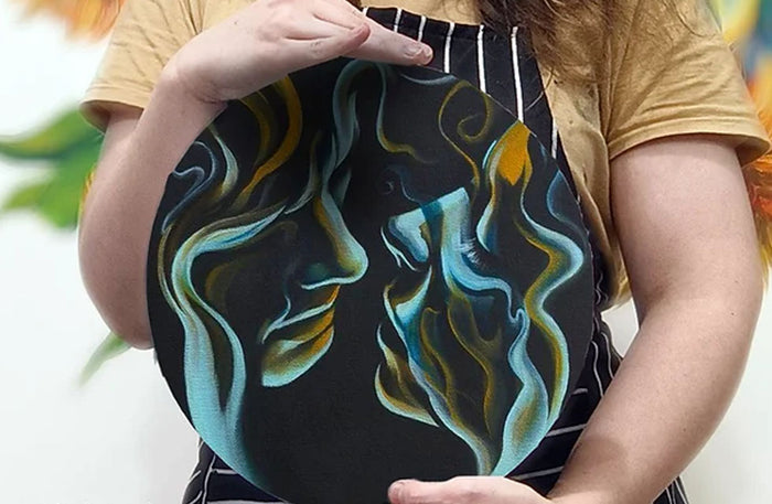 Acrylic Art with Texture Paste or Gold Leaf at Art Therapy Studio |  at Wondergifts