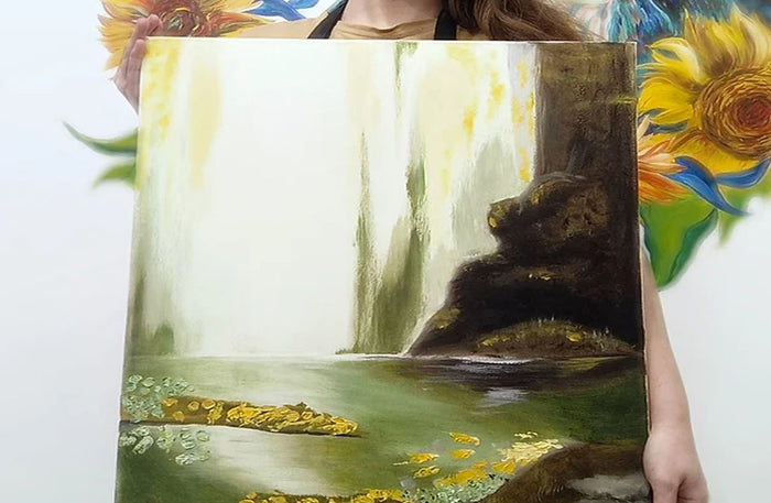 Acrylic Art with Texture Paste or Gold Leaf at Art Therapy Studio |  at Wondergifts