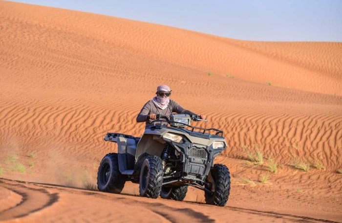 Thrilling 60-Minute Quad Bike Tour in Dubai for One with Refreshments |  at Wondergifts