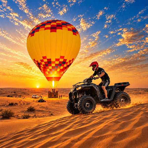 Sunrise Hot Air Balloon with Breakfast and Exciting Quad and Camel Rides