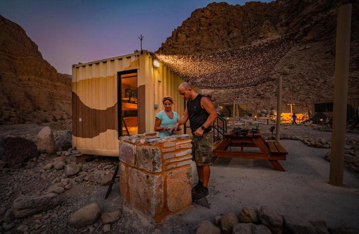 Wilderness Cabin Stay at Bear Grylls Explorers Camp on Jebel Jais