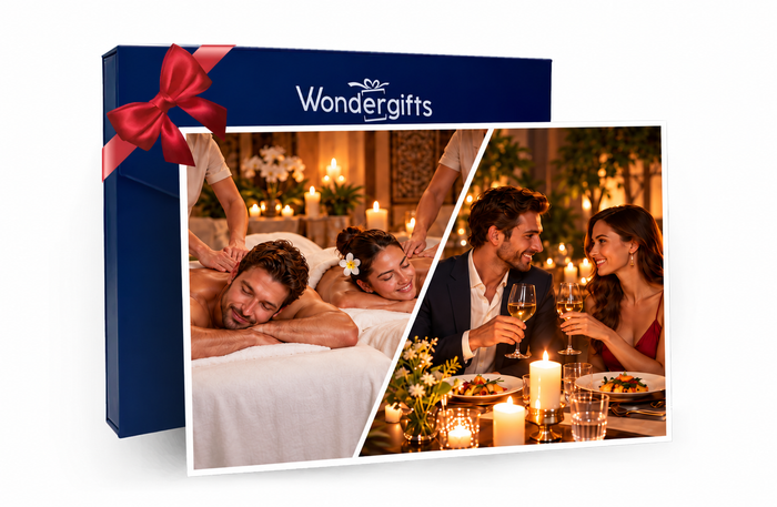 Romantic Candlelight Dining & Couples Massage Gift Box - CQ French Brasserie, DOORS Dubai Mall & More