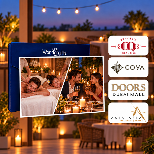 Romantic Candlelight Dining & Couples Massage Gift Box - CQ French Brasserie, DOORS Dubai Mall & More