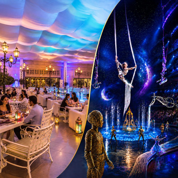 Iconic La Perle Show Silver B Ticket with Dinner at Le Patio Dubai