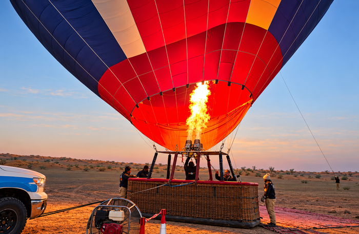 Breathtaking Sunrise Hot Air Balloon Flight Over Ras Al Khaimah for One Adult