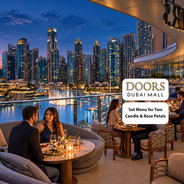 DOORS Dubai Mall - Romantic Dinner for Two with Candlelight & Rose Petals