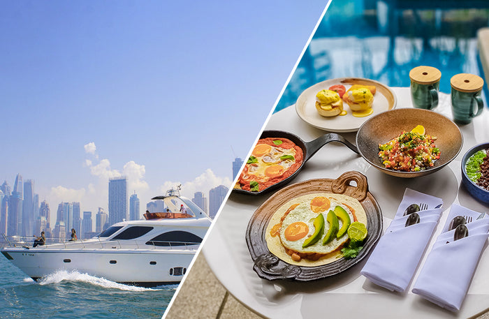 Dubai Marina 2 Hour Morning Yacht Tour for Two with Breakfast |  at Wondergifts